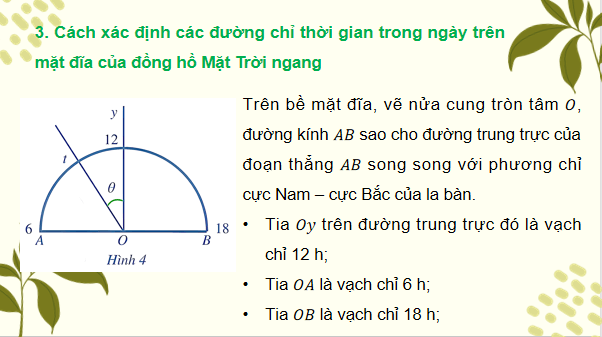 Giáo án điện tử Toán 12 Cánh diều Chủ đề 2: Thực hành tạo đồng hồ Mặt Trời | PPT Toán 12