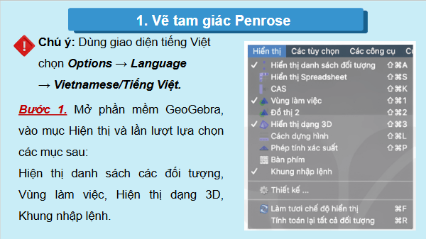 Giáo án điện tử Toán 12 Kết nối Vẽ đồ hoạ 3D với phần mềm GeoGebra | PPT Toán 12 Kết nối tri thức