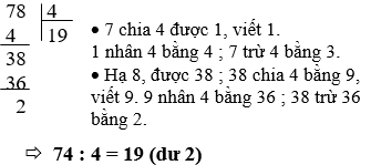 Giáo án Toán lớp 3 bài Chia số có hai chữ số cho số có một chữ số tiếp theo mới, chuẩn nhất