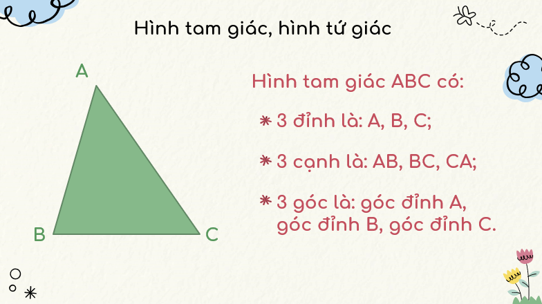 Giáo án điện tử Toán lớp 3 Bài 19: Hình tam giác, hình tứ giác. Hình chữ nhật, hình vuông | PPT Toán lớp 3 Kết nối tri thức