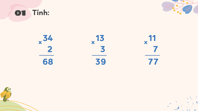 Giáo án điện tử Toán lớp 3 Bài 23: Nhân số có hai chữ số với số có một chữ số | PPT Toán lớp 3 Kết nối tri thức