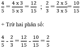 Giáo án Toán lớp 4 bài Phép trừ phân số (tiếp theo) mới nhất, chuẩn nhất