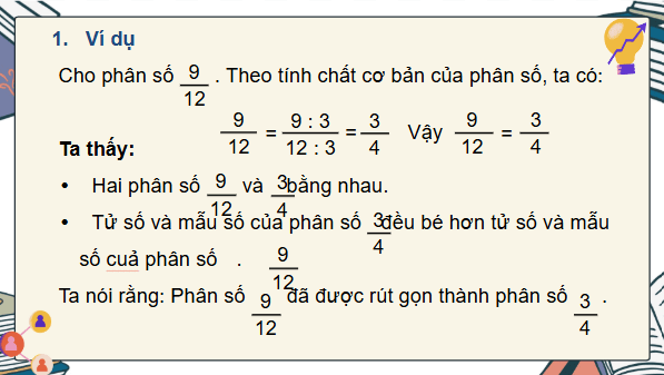 Giáo án điện tử Toán lớp 4 Bài 59: Rút gọn phân số | PPT Toán lớp 4 Cánh diều