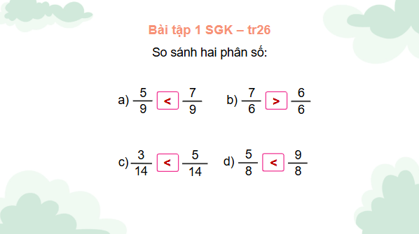 Giáo án điện tử Toán lớp 4 Bài 63: Luyện tập (trang 26, 27 Tập 2) | PPT Toán lớp 4 Cánh diều