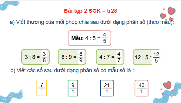 Giáo án điện tử Toán lớp 4 Bài 64: Luyện tập chung (trang 28, 29 Tập 2) | PPT Toán lớp 4 Cánh diều
