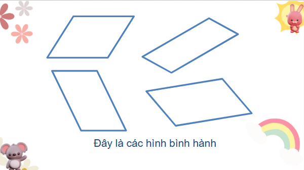 Giáo án điện tử Toán lớp 4 Bài 65: Hình bình hành | PPT Toán lớp 4 Cánh diều