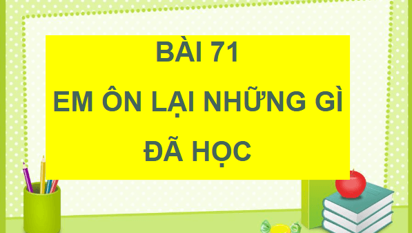 Giáo án điện tử Toán lớp 4 Bài 71: Em ôn lại những gì đã học | PPT Toán lớp 4 Cánh diều