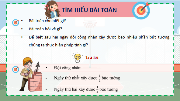 Giáo án điện tử Toán lớp 4 Bài 76: Cộng các phân số khác mẫu số | PPT Toán lớp 4 Cánh diều