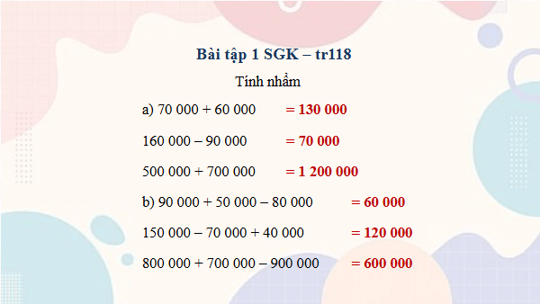 Giáo án điện tử Toán lớp 4 Bài 34: Ôn tập phép cộng, phép trừ | PPT Toán lớp 4 Kết nối tri thức