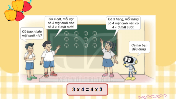 Giáo án điện tử Toán lớp 4 Bài 40: Tính chất giao hoán và kết hợp của phép nhân | PPT Toán lớp 4 Kết nối tri thức