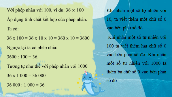 Giáo án điện tử Toán lớp 4 Bài 41: Nhân, chia với 10, 100, 1 000, ... | PPT Toán lớp 4 Kết nối tri thức