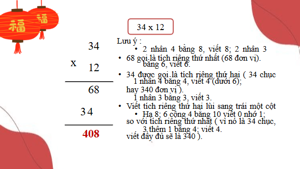 Giáo án điện tử Toán lớp 4 Bài 43: Nhân với số có hai chữ số | PPT Toán lớp 4 Kết nối tri thức