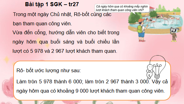 Giáo án điện tử Toán lớp 4 Bài 45: Thực hành và trải nghiệm ước lượng trong tính toán | PPT Toán lớp 4 Kết nối tri thức