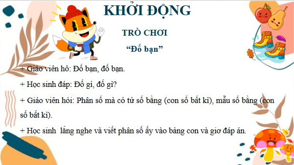 Giáo án điện tử Toán lớp 4 Bài 54: Phân số và phép chia số tự nhiên | PPT Toán lớp 4 Kết nối tri thức