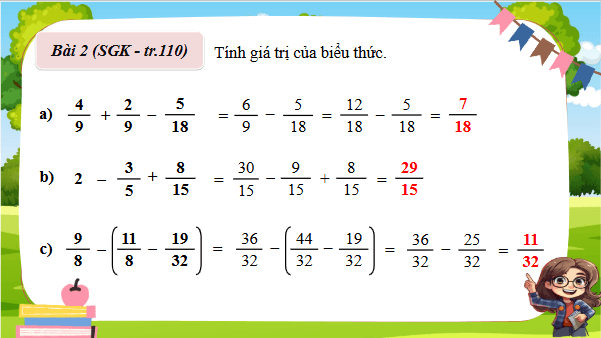Giáo án điện tử Toán lớp 4 Bài 70: Ôn tập phép tính với phân số | PPT Toán lớp 4 Kết nối tri thức