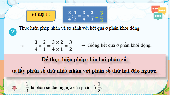 Giáo án điện tử Toán lớp 4 Bài 75: Phép chia phân số | PPT Toán lớp 4 Chân trời sáng tạo