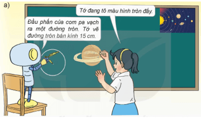 Giáo án Toán lớp 5 Bài 27: Đường tròn. Chu vi và diện tích hình tròn | Kết nối tri thức (ảnh 1)