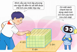 Giáo án Toán lớp 5 Bài 52: Thể tích của hình hộp chữ nhật | Kết nối tri thức