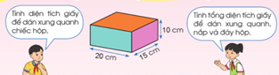 Giáo án Toán lớp 5 Bài 60: Diện tích xung quanh, diện tích toàn phần của hình hộp chữ nhật và hình lập phương | Cánh diều