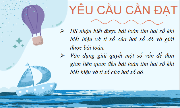 Giáo án điện tử Toán lớp 5 Giáo án điện tử Toán lớp 5 Bài 11: Tìm hai số khi biết hiệu và tỉ số của hai số đó | PPT Toán lớp 5 Chân trời sáng tạo