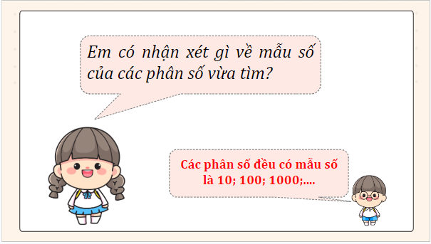 Giáo án điện tử Toán lớp 5 Bài 12: Phân số thập phân | PPT Toán lớp 5 Cánh diều