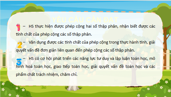 Giáo án điện tử Toán lớp 5 Bài 28: Cộng hai số thập phân | PPT Toán lớp 5 Chân trời sáng tạo