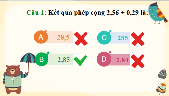 Giáo án điện tử Toán lớp 5 Bài 29: Trừ hai số thập phân | PPT Toán lớp 5 Chân trời sáng tạo