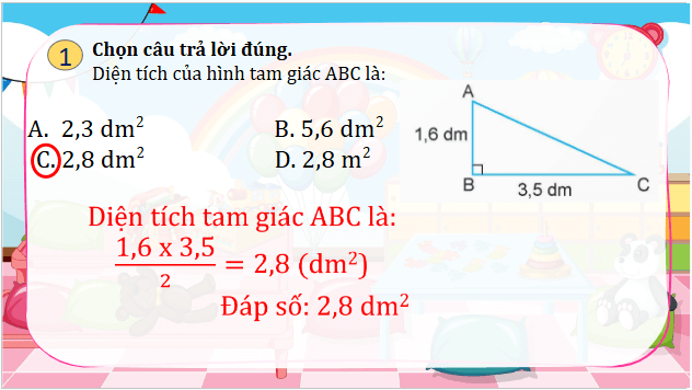 Giáo án điện tử Toán lớp 5 Bài 33: Ôn tập diện tích, chu vi một số hình phẳng | PPT Toán lớp 5 Kết nối tri thức