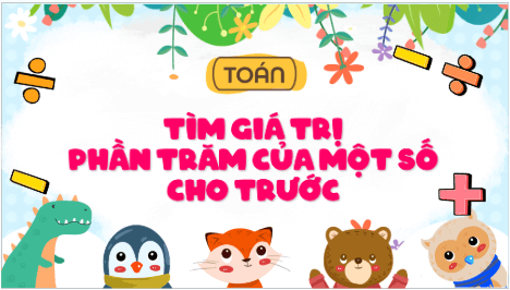 Giáo án điện tử Toán lớp 5 Bài 42: Tìm giá trị phần trăm của một số cho trước | PPT Toán lớp 5 Cánh diều