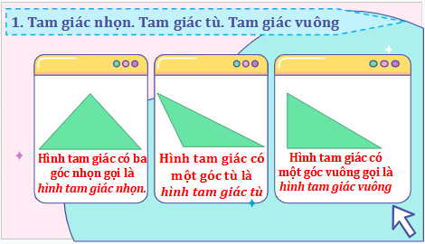 Giáo án điện tử Toán lớp 5 Bài 50: Hình tam giác | PPT Toán lớp 5 Cánh diều