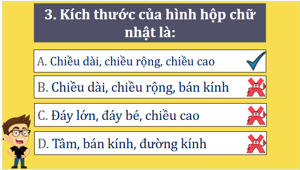 Giáo án điện tử Toán lớp 5 Bài 52: Thể tích của hình hộp chữ nhật | PPT Toán lớp 5 Kết nối tri thức