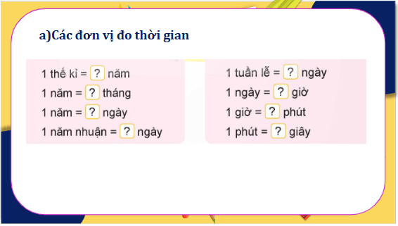 Giáo án điện tử Toán lớp 5 Bài 56: Các đơn vị đo thời gian | PPT Toán lớp 5 Kết nối tri thức