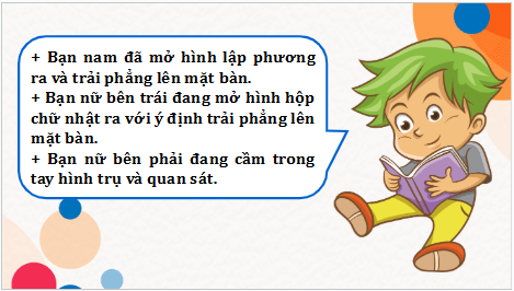 Giáo án điện tử Toán lớp 5 Bài 59: Hình khai triển của hình hộp chữ nhật, hình lập phương, hình trụ | PPT Toán lớp 5 Cánh diều