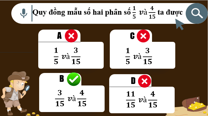 Giáo án điện tử Toán lớp 5 Bài 6: Cộng, trừ hai phân số khác mẫu số | PPT Toán lớp 5 Kết nối tri thức