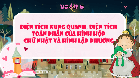 Giáo án điện tử Toán lớp 5 Bài 60: Diện tích xung quanh, diện tích toàn phần của hình hộp chữ nhật và hình lập phương | PPT Toán lớp 5 Cánh diều