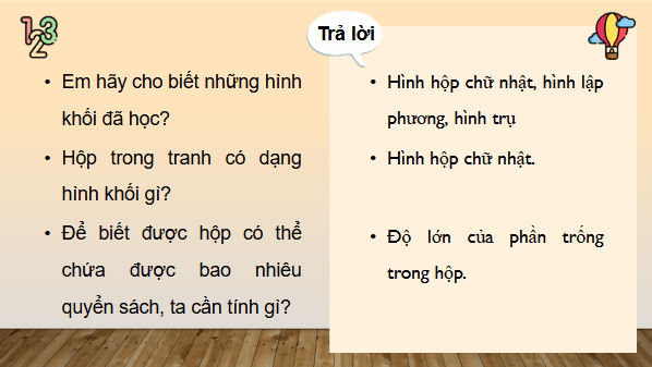 Giáo án điện tử Toán lớp 5 Bài 69: Thể tích của một hình | PPT Toán lớp 5 Chân trời sáng tạo