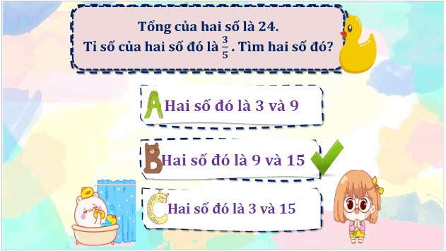 Giáo án điện tử Toán lớp 5 Bài 8: Tìm hai số khi biết hiệu và tỉ số của hai số đó | PPT Toán lớp 5 Cánh diều