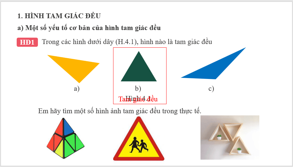 Giáo án điện tử Toán 6 Bài 18: Hình tam giác đều, hình vuông, hình lục giác đều | PPT Toán 6 Kết nối tri thức
