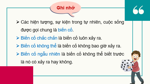 Giáo án điện tử Toán 7 Bài 29: Làm quen với biến cố | PPT Toán 7 Kết nối tri thức