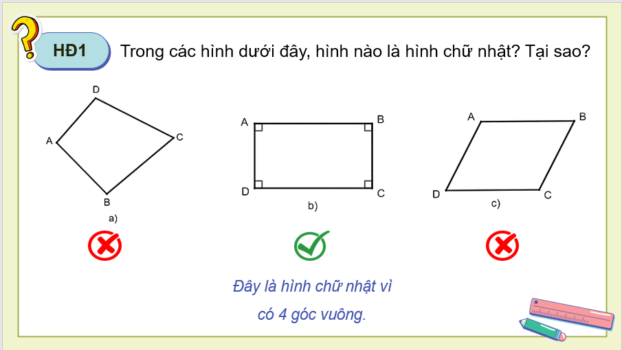 Giáo án điện tử Toán 8 Bài 13: Hình chữ nhật | PPT Toán 8 Kết nối tri thức