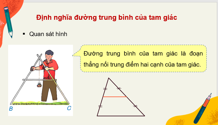 Giáo án điện tử Toán 8 Bài 16: Đường trung bình của tam giác | PPT Toán 8 Kết nối tri thức