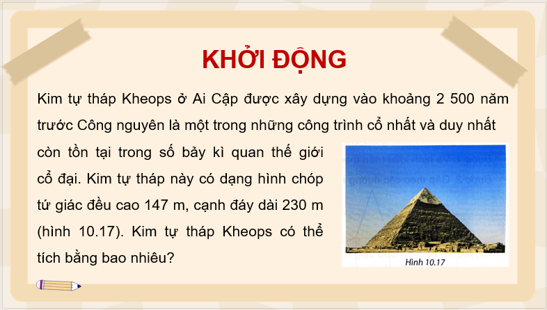 Giáo án điện tử Toán 8 Bài 39: Hình chóp tứ giác đều | PPT Toán 8 Kết nối tri thức