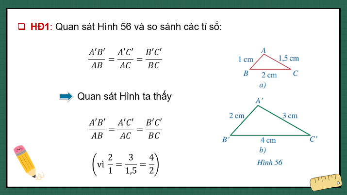 Giáo án điện tử Toán 8 Cánh diều Bài 6: Trường hợp đồng dạng thứ nhất của tam giác | PPT Toán 8