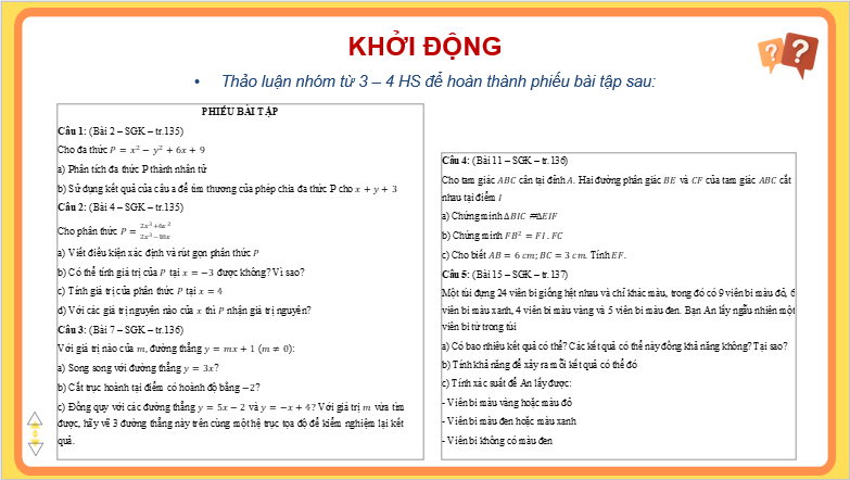 Giáo án điện tử Toán 8 Bài tập ôn tập cuối năm | PPT Toán 8 Kết nối tri thức