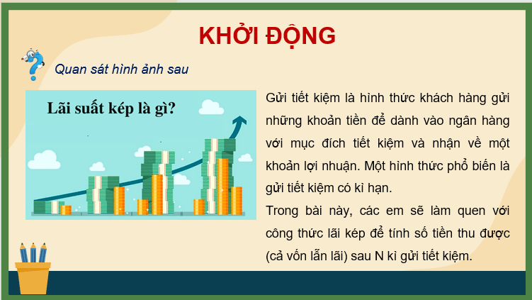 Giáo án điện tử Toán 8 Công thức lãi kép | PPT Toán 8 Kết nối tri thức