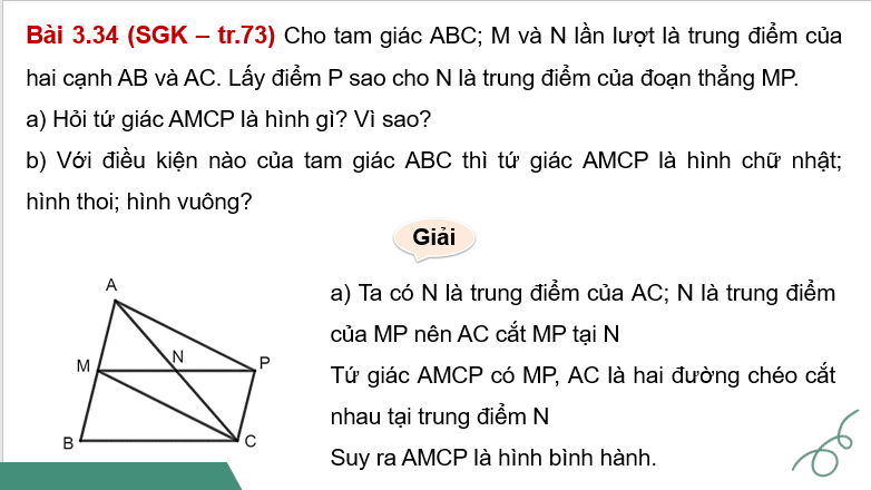 Giáo án điện tử Toán 8 Luyện tập chung (trang 73) | PPT Toán 8 Kết nối tri thức