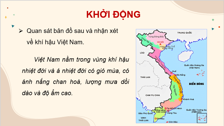 Giáo án điện tử Toán 8 Phân tích đặc điểm khí hậu Việt Nam | PPT Toán 8 Kết nối tri thức