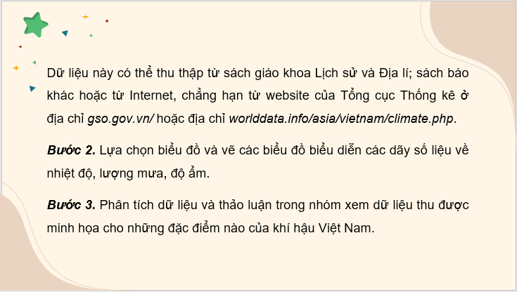 Giáo án điện tử Toán 8 Phân tích đặc điểm khí hậu Việt Nam | PPT Toán 8 Kết nối tri thức