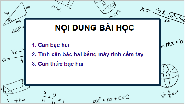 Giáo án điện tử Toán 9 Chân trời Bài 1: Căn bậc hai | PPT Toán 9 Chân trời sáng tạo