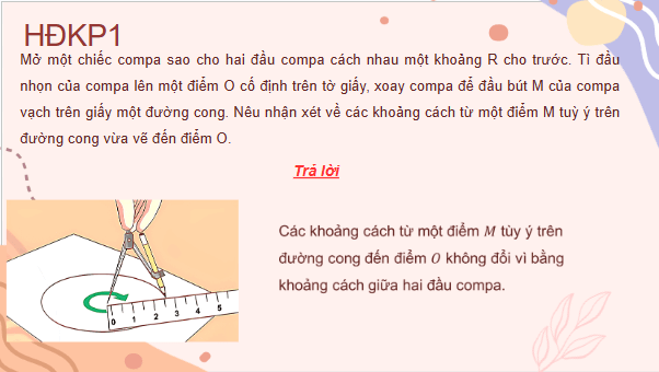 Giáo án điện tử Toán 9 Chân trời Bài 1: Đường tròn | PPT Toán 9 Chân trời sáng tạo